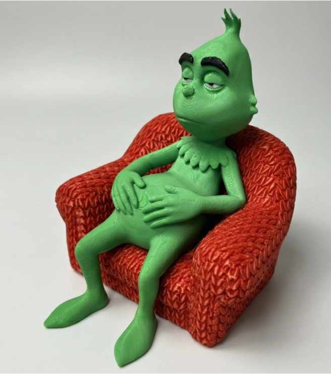Figura 3D “El Grinch en Sofá”